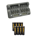Watson MX AA NiMH Batteries and 8-Bay Rapid Charger Kit for the Kodak AZ255