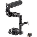 Wooden Camera Unified Camera Cage for BMPCC 6K/4K (Rubber Handle) for the Blackmagic Cinema 4K