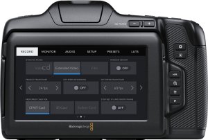 Blackmagic 6K Pro back view and LCD 
