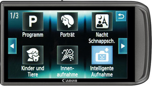 Canon SD3500 IS back view and LCD 