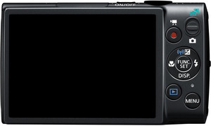 Canon ELPH 330 HS back view and LCD 