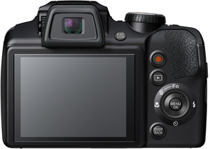 Fujifilm S8400W back view and LCD 