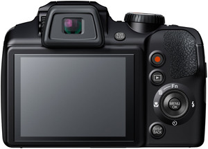 Fujifilm S8200 back view and LCD 