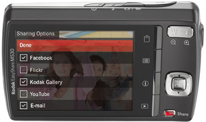 Kodak M530 back view and LCD 