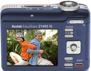 Kodak Z1485 IS back view and LCD 