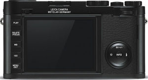 Leica X (Typ 113) back view and LCD 