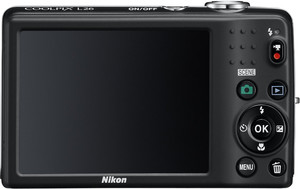 Nikon L26 back view and LCD 