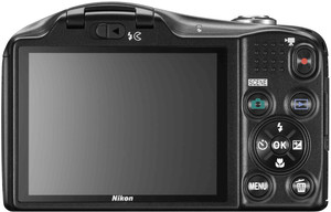 Nikon L610 back view and LCD 