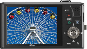 Nikon S8000 back view and LCD 