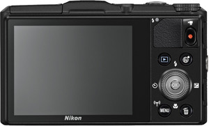 Nikon S9700 back view and LCD 
