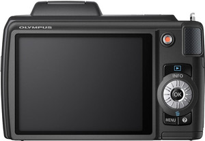 Olympus SP-610UZ back view and LCD 