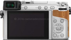 Panasonic GX85 back view and LCD 