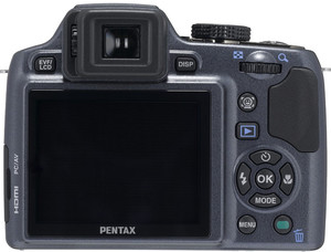 Pentax X90 back view and LCD 