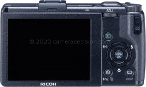 Ricoh GR Digital III back view and LCD 