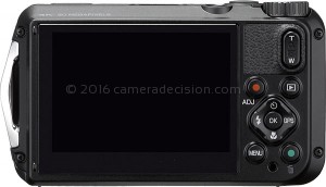 Ricoh WG-6 back view and LCD 