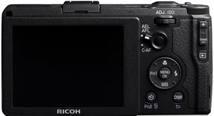 Ricoh GR back view and LCD 