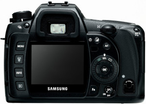 Samsung GX-20 back view and LCD 