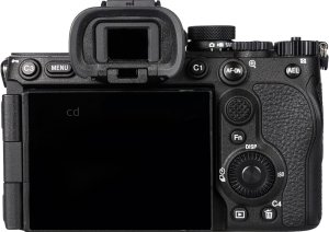 Sony A7 V back view and LCD 