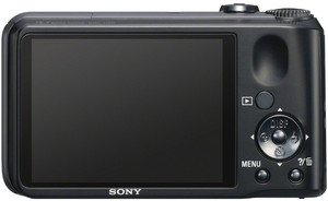 Sony H90 back view and LCD 