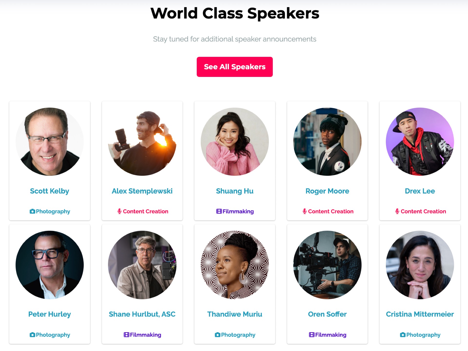 More than 100 speakers will be in the Expo